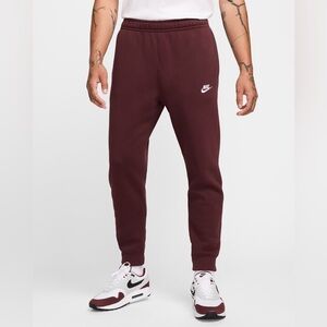 NWOT Men's Nike Sportswear Club Fleece Jogger Pants. “Midnight Maroon”. Size: XL